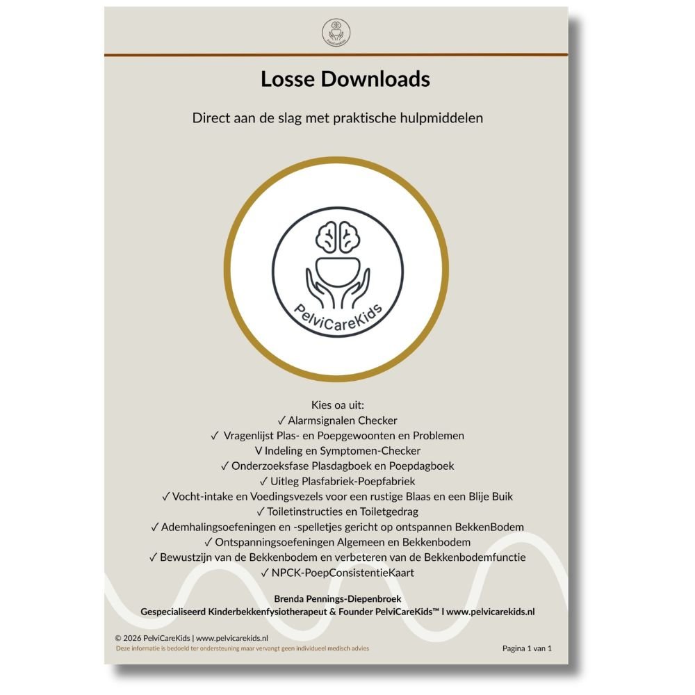 Productafbeelding Losse downloads met praktische informatie en oefeningen voor ouders en kinderen mbt zindelijkheid