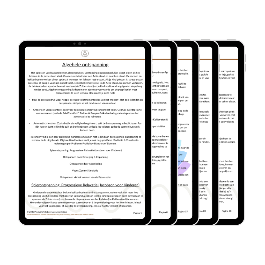 Mock-up van de download ontspanningsoefeningen voor kinderen