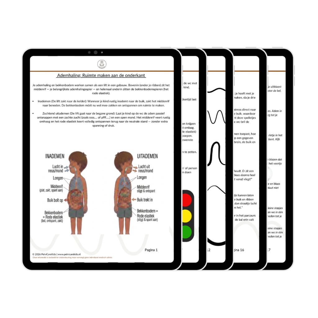 Mock-up van de download ademhalingsoefeningen voor kinderen