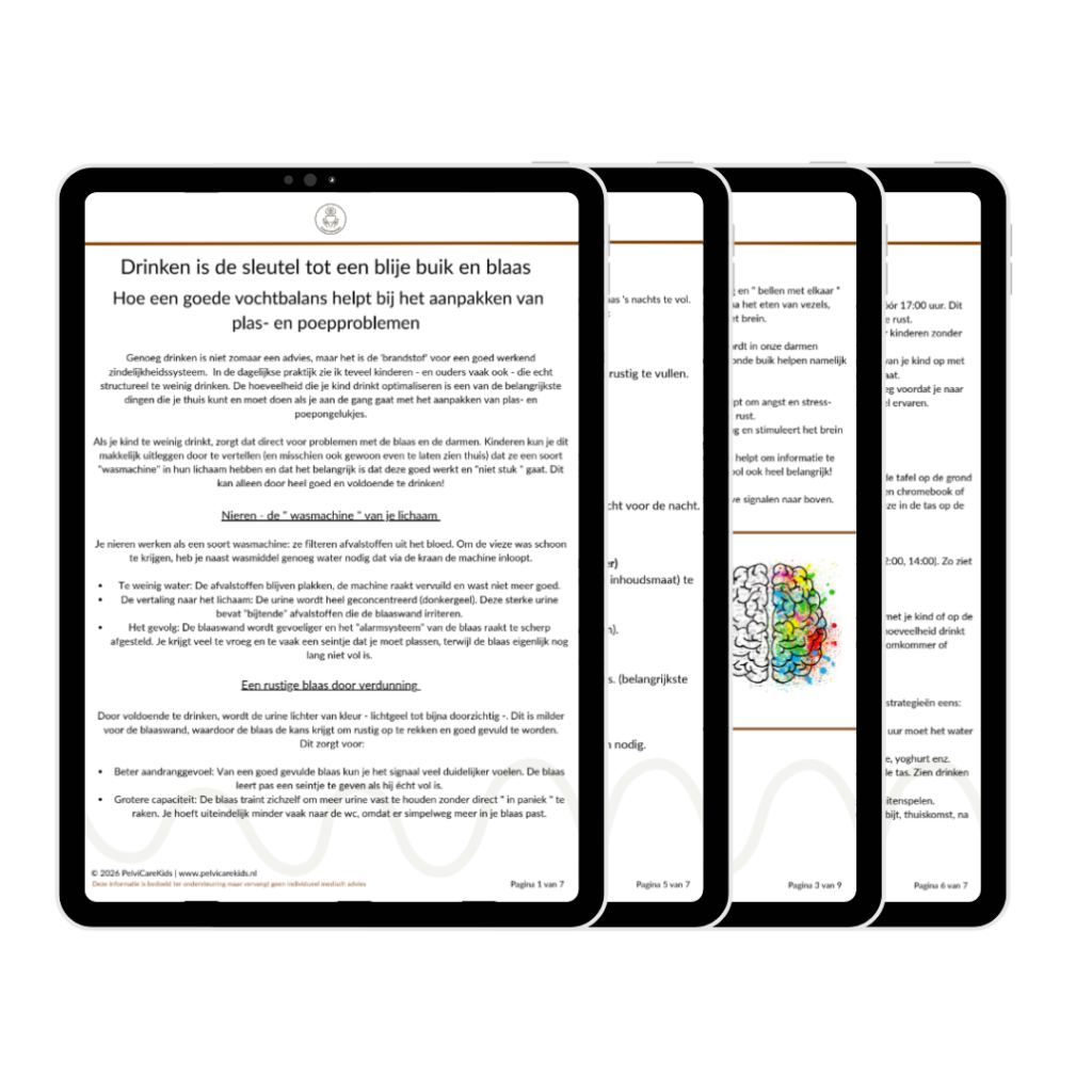 Mock-up van de download Vocht en Vezels voor kinderen